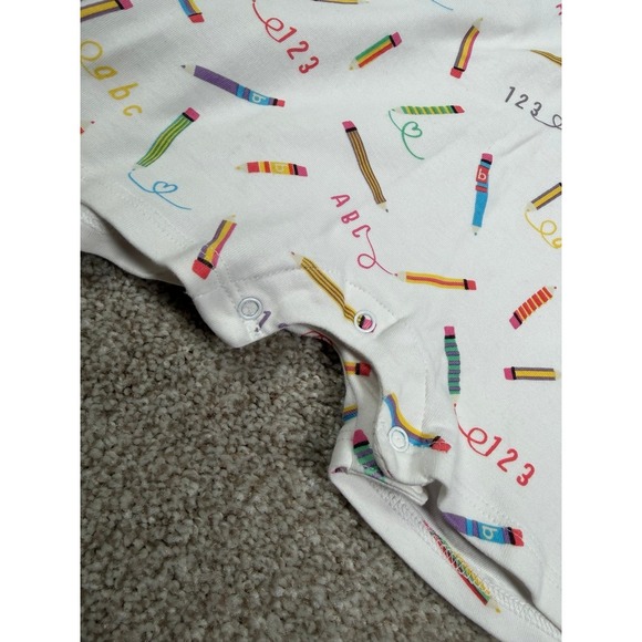 Bella Bliss Boutique Crayon Color School Cotton Romper 24 Month Peter Pan Neck - Picture 4 of 5